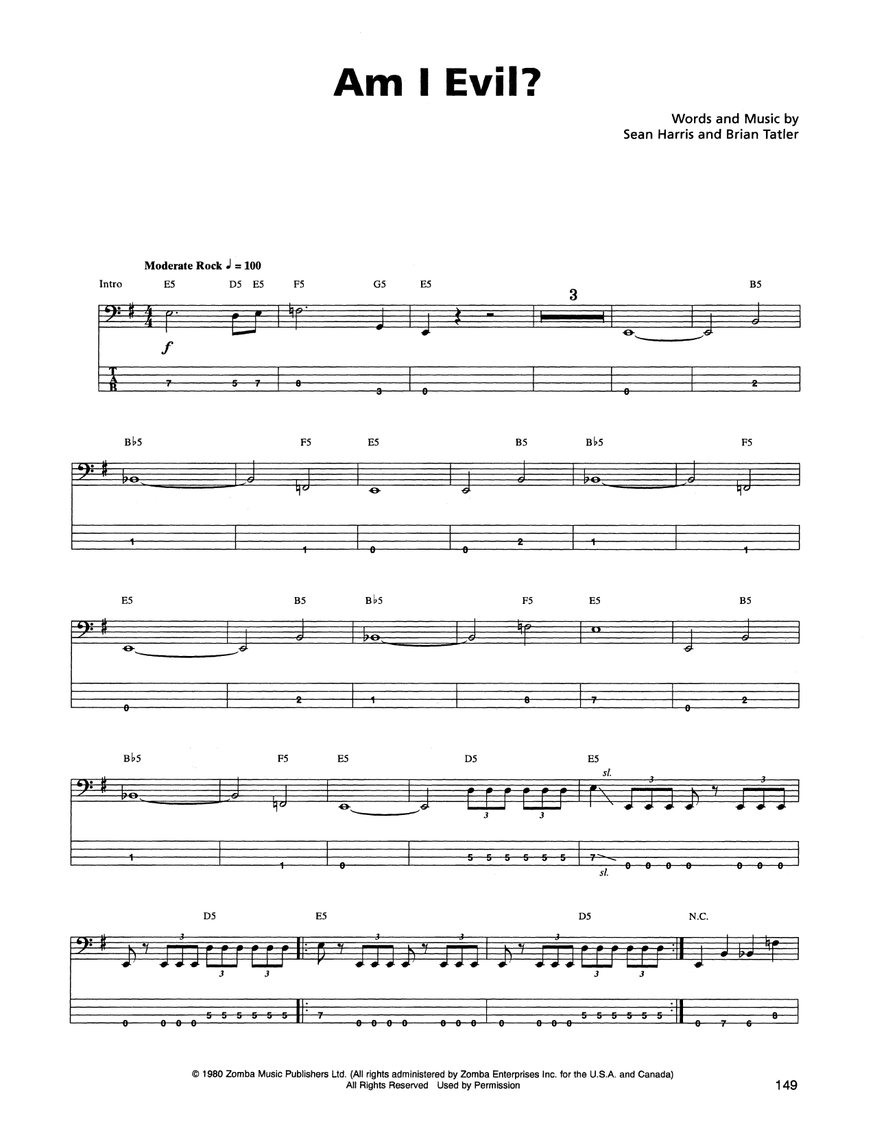 Produktgalerie: Seite 1 von 1 Am I Evil?, Metallica, E-Bass