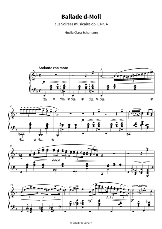 Produktgalerie: Seite 1 von 11 Ballade D-Moll - aus Soirées musicales op. 6 Nr. 4, , Klavier Solo
