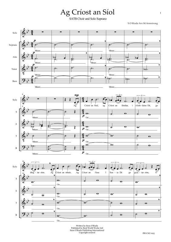 Produktgalerie: Seite 1 von 9 Ag Criost an Siol, , Sopran Solo und Gemischter Chor