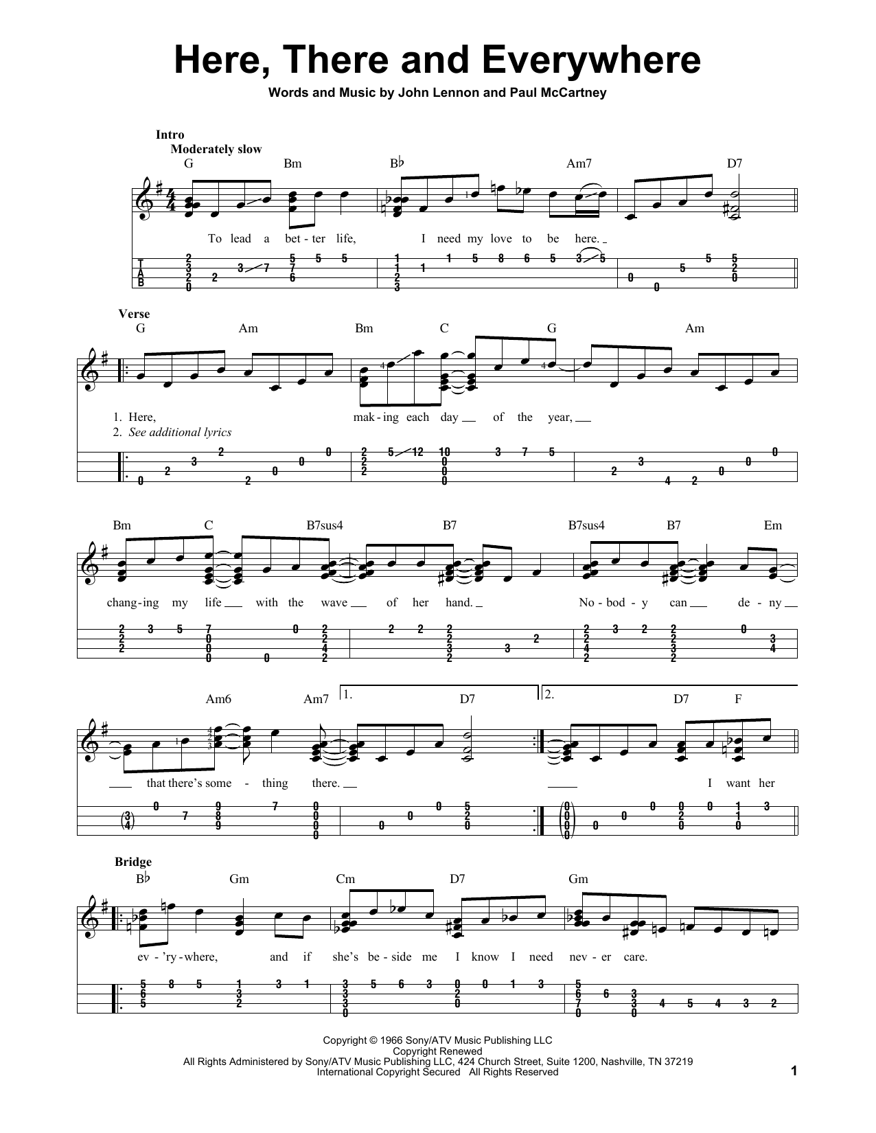 Product gallery: Page 1 of 1 Here, There And Everywhere, The Beatles