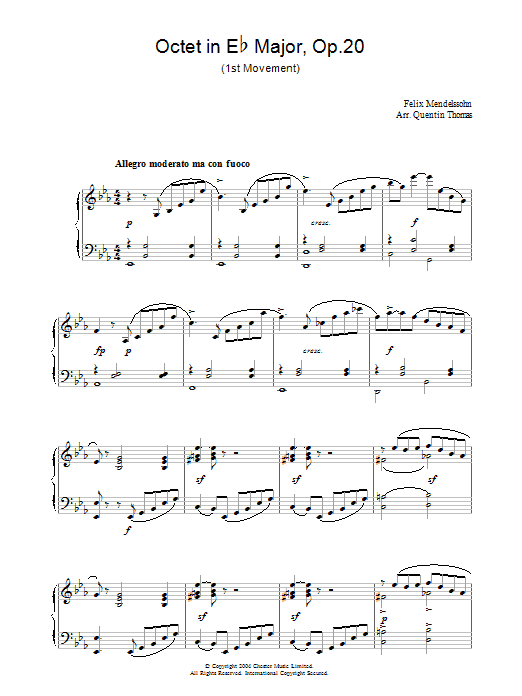 Product gallery: Page 1 of 1 Octet in Eb Major, Op.20, Felix Mendelssohn