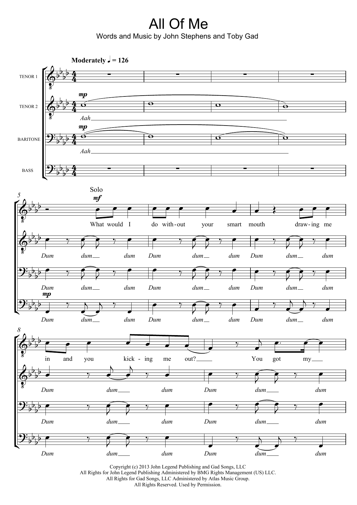 Product picture to:  All Of Me (arr. Sam Harrop) - John Legend