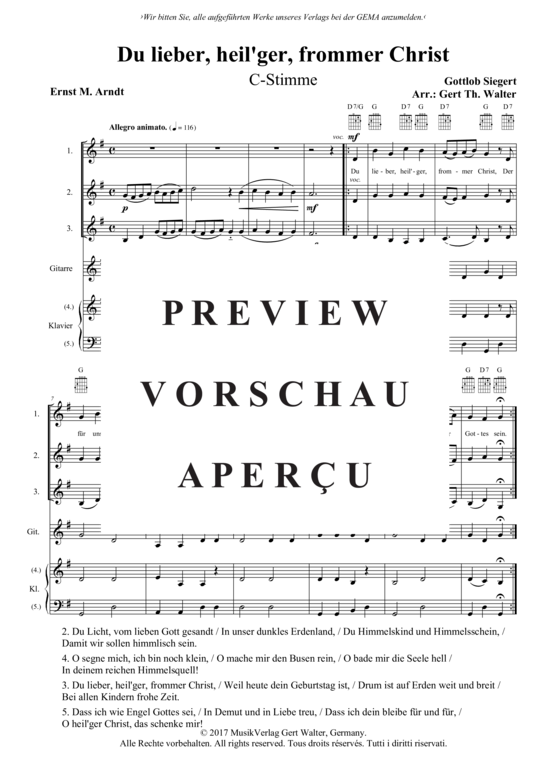 Produktgalerie: Seite 2 von 6 Du lieber, heil´ger, frommer Christ , , (flexibles Quintett)