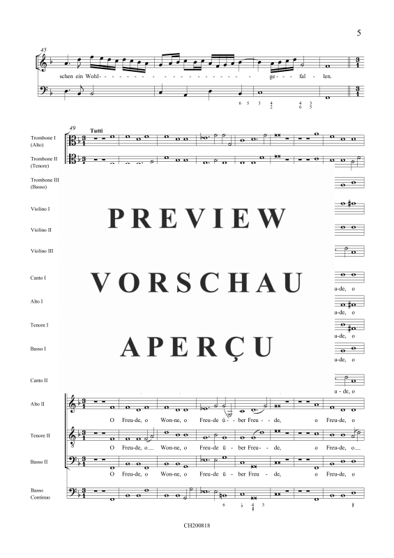 gallery: Freuet euch, ihr Gerechten - Motetto Concertato auf das Weihnachtsfest, , (Gemischtes Ensemble 8 Stimmen, 3 Violinen, 3 Trombonen und BC)