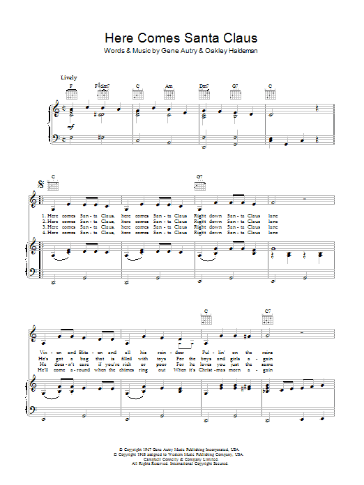 Product gallery: Page 1 of 1 Here Comes Santa Claus (Right Down Santa Claus Lane), Bob Dylan