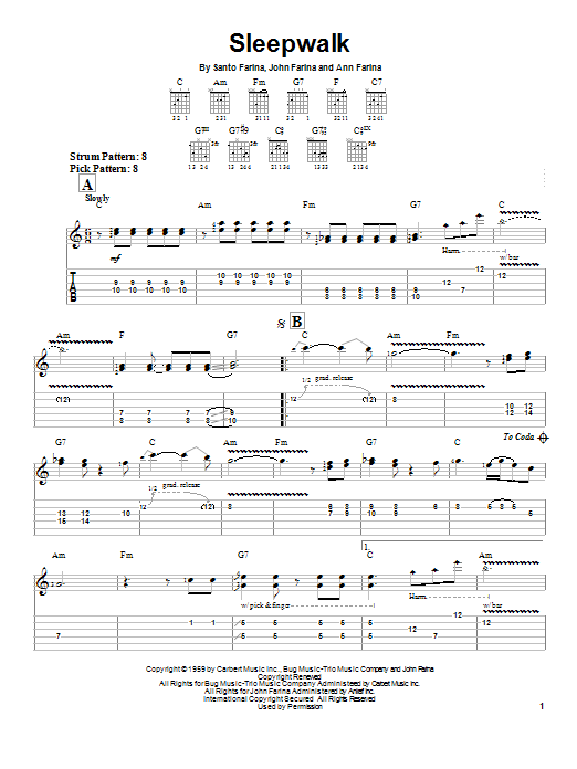 Product gallery: Page 1 of 1 Sleepwalk, Santo & Johnny