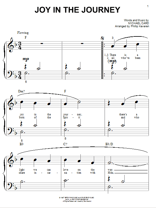 Produktbild zu: Joy In The Journey (arr. Phillip Keveren)