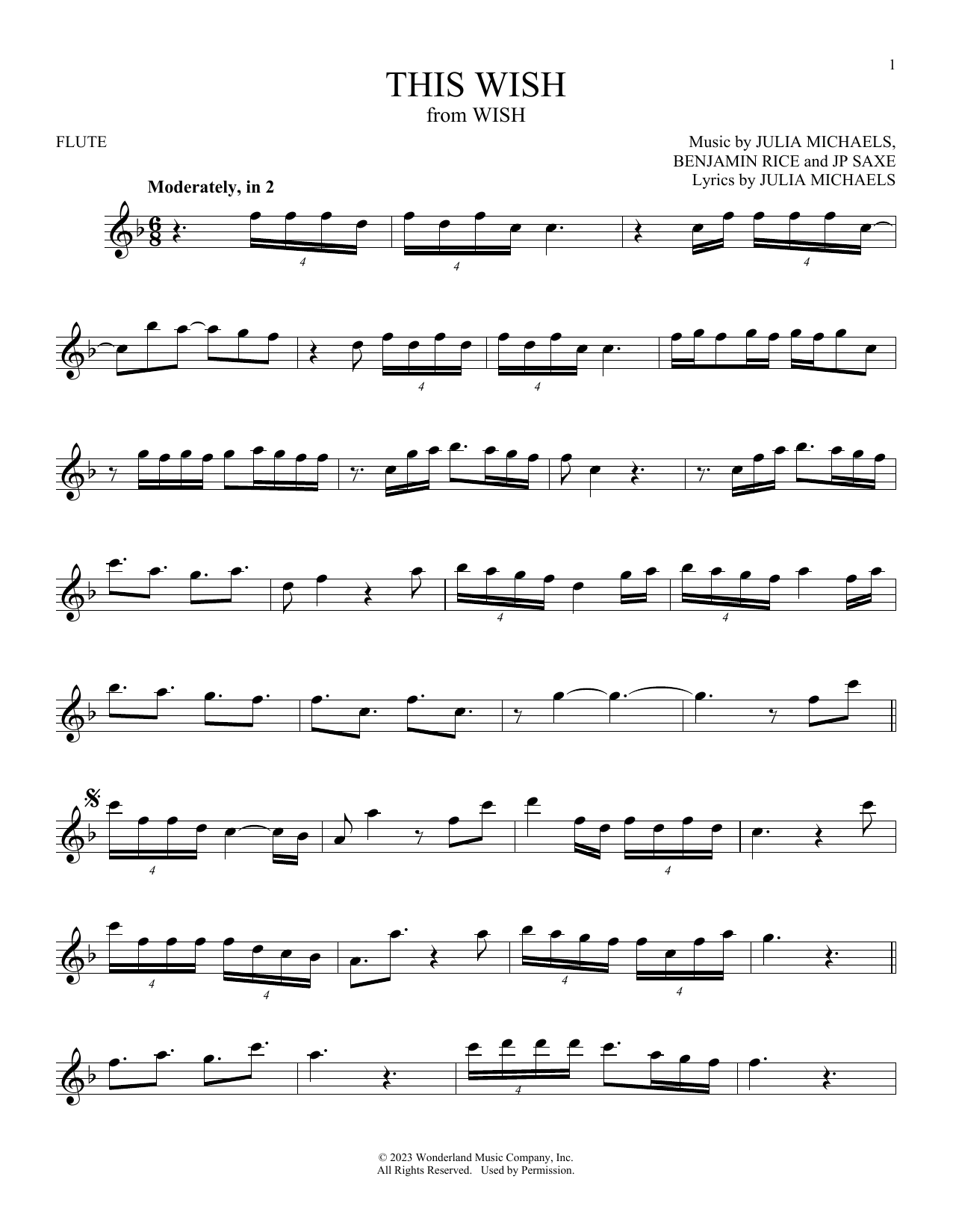 Product gallery: Page 1 of 1 This Wish (from Wish), Julia Michaels