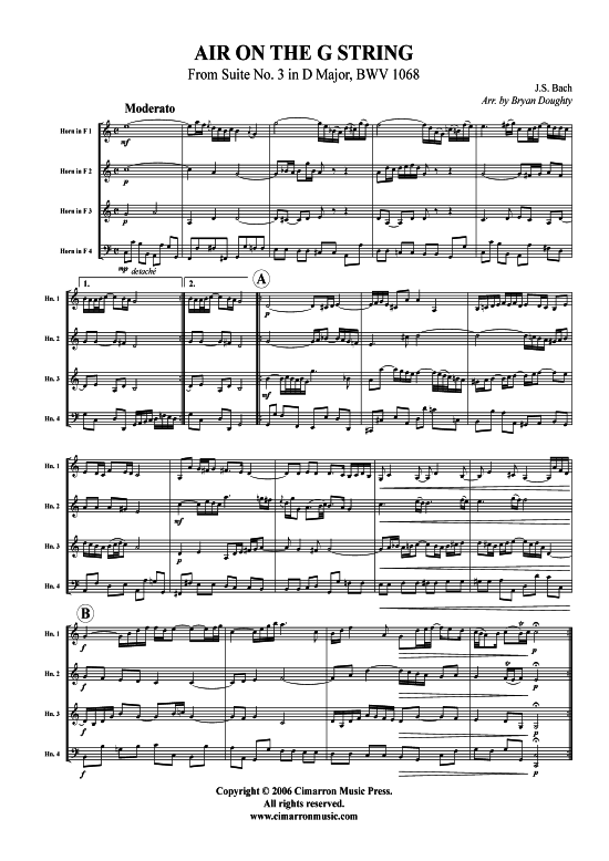 Produktbild zu: Air on the G String J. S. Bach