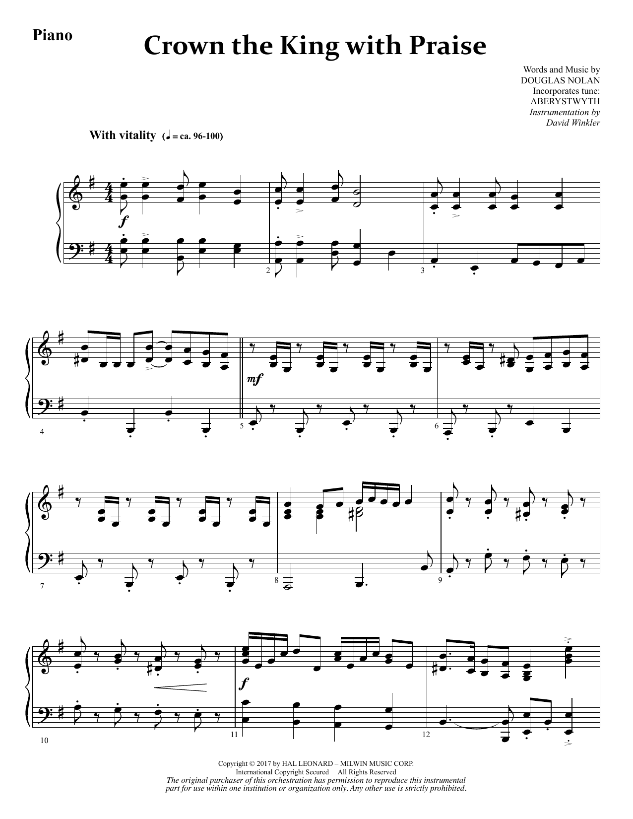 Product picture to: Crown the King with Praise - Piano