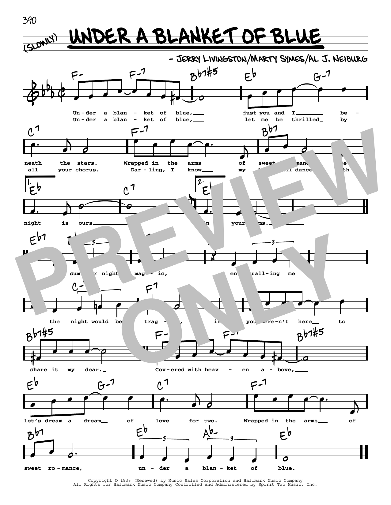 Produktbild zu: Under A Blanket Of Blue (High Voice)