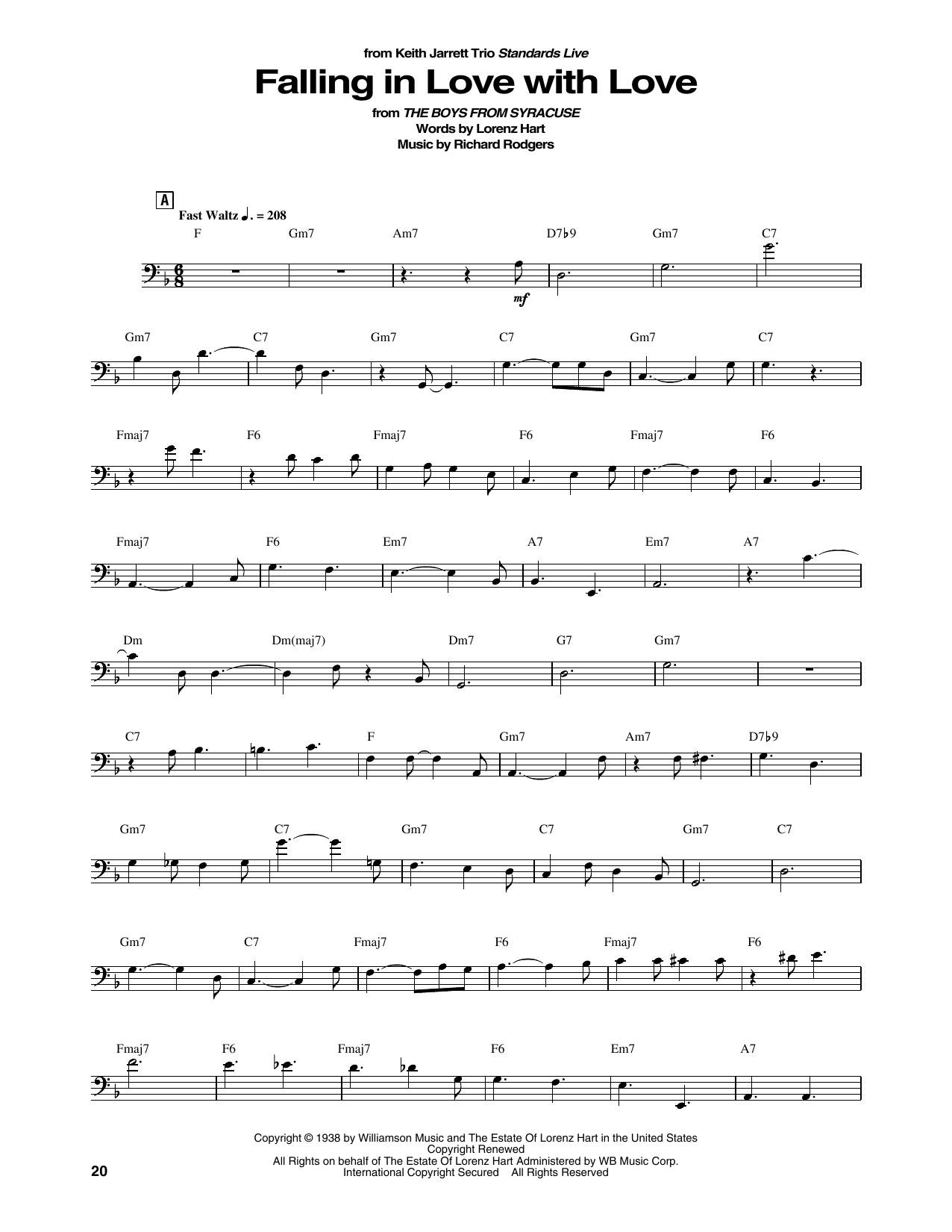 Produktgalerie: Seite 1 von 1 Falling In Love With Love, Keith Garrett Trio, Kontrabass