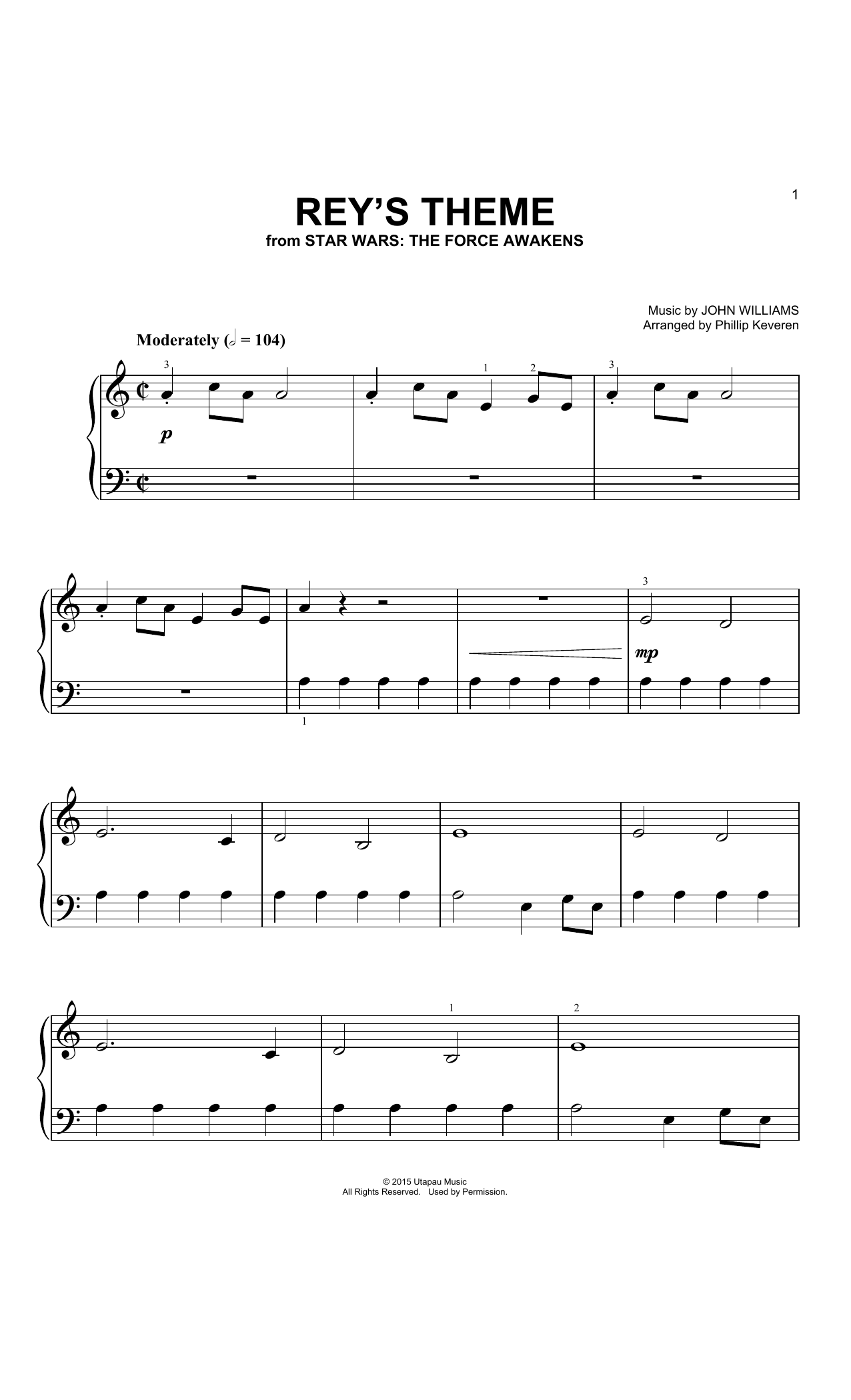 Produktbild zu: Rey's Theme (arr. Phillip Keveren)
