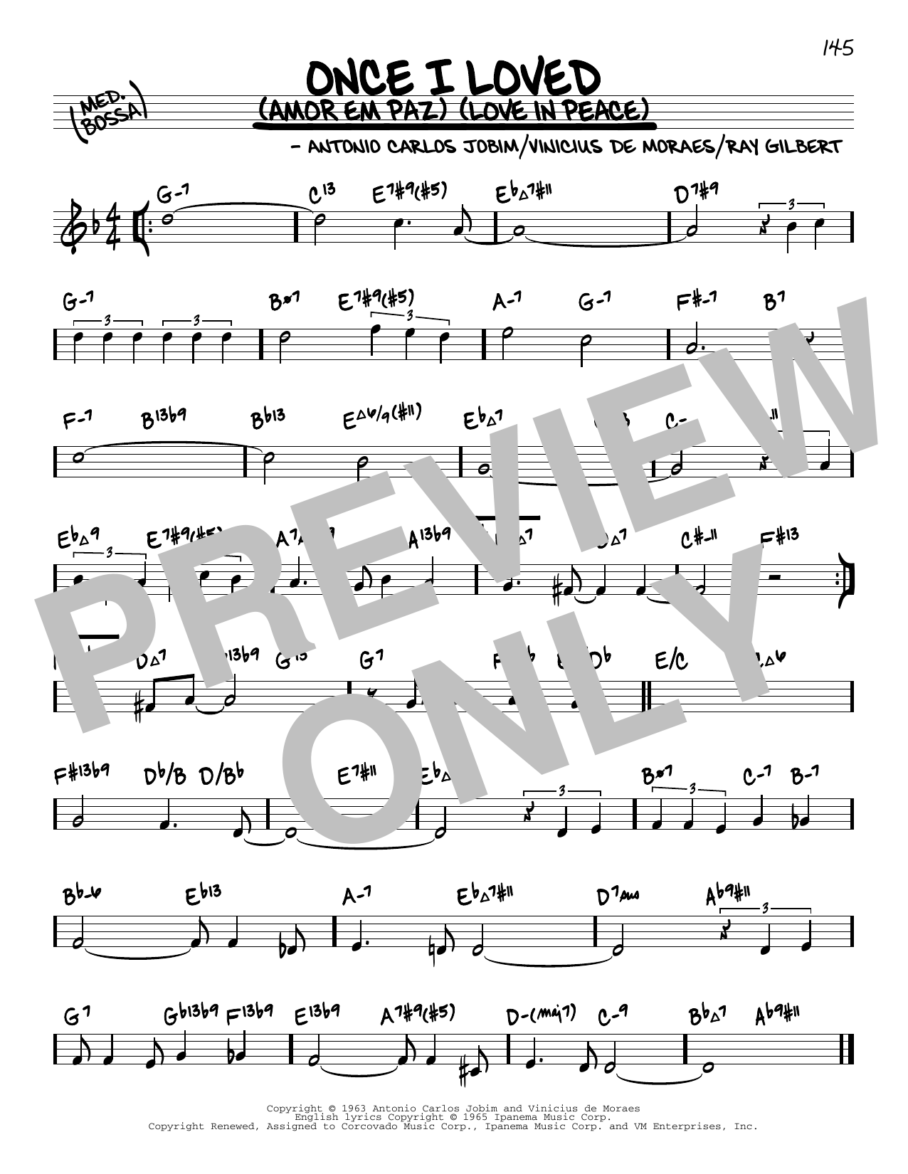 Product picture to: Once I Loved (Amor Em Paz) (Love In Peace) (arr. David Hazeltine)