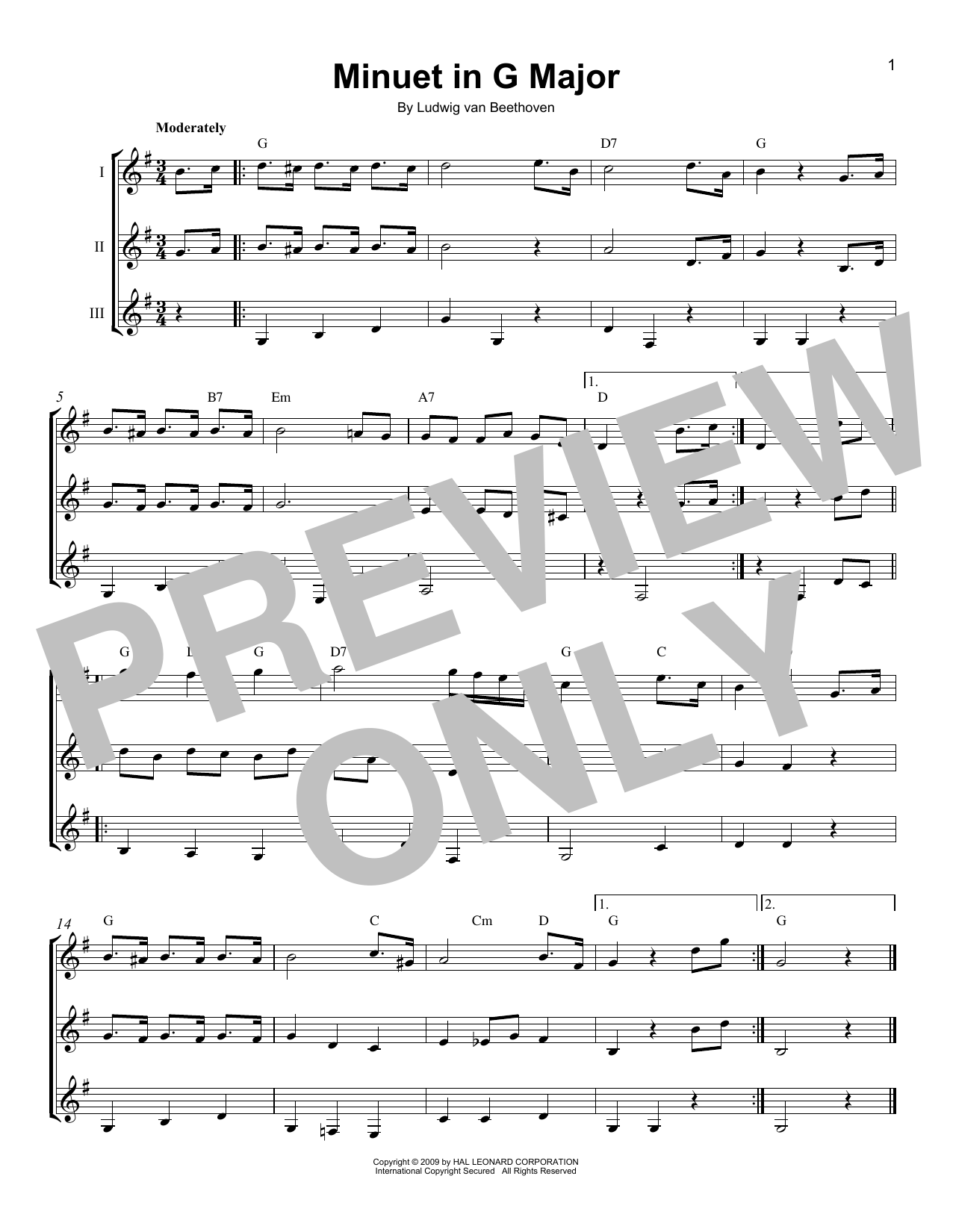 Product picture to: Minuet In G Major