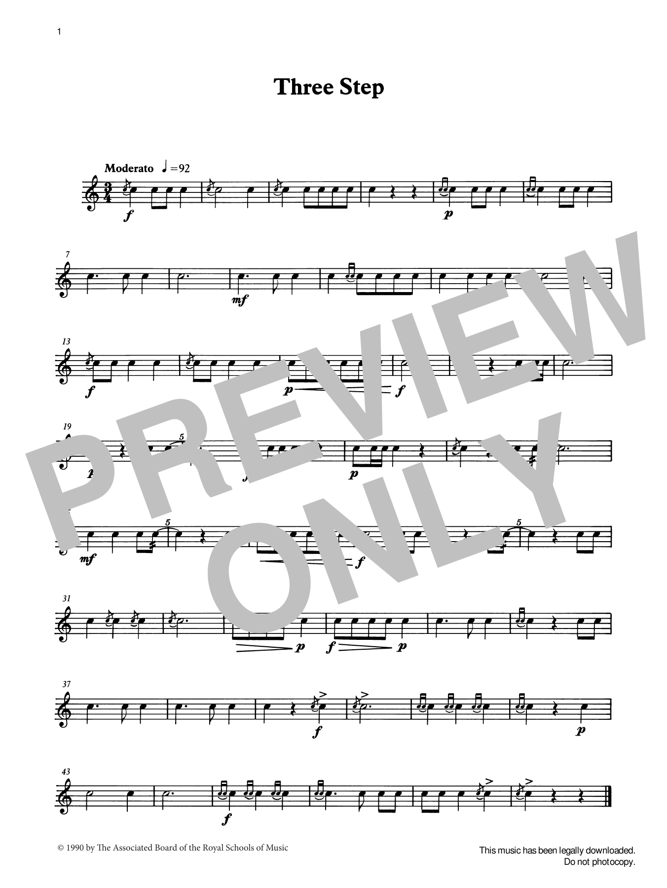 Produktgalerie: Seite 1 von 1 Three Step from Graded Music for Snare Drum, Book I, Ian Wright and Kevin Hathaway, Percussion