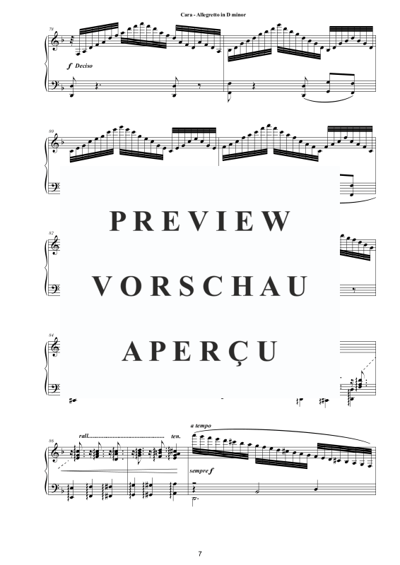 Produktgalerie: Seite 8 von 9 Allegretto in D-Moll, , Klavier Solo