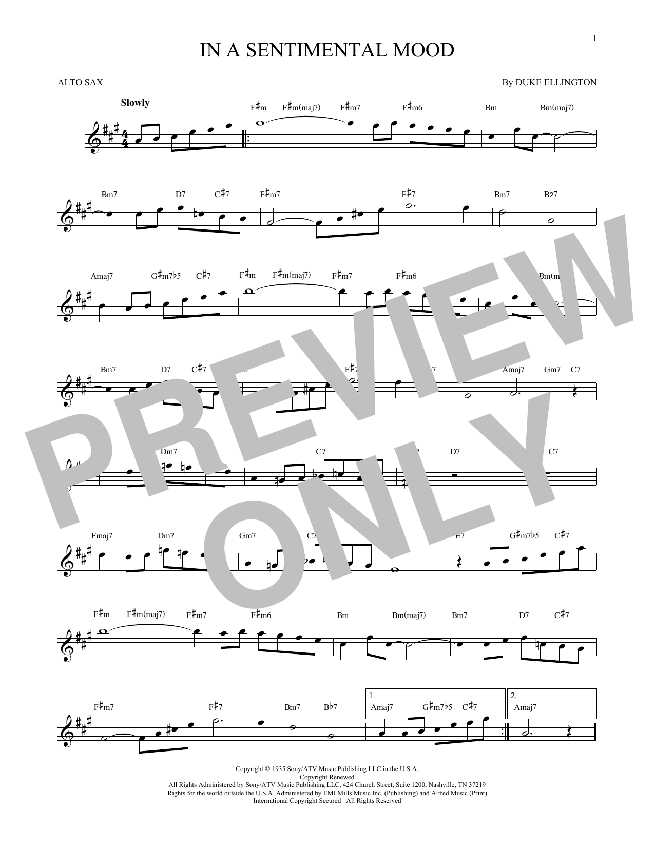 Product gallery: Page 1 of 1 In A Sentimental Mood, Duke Ellington