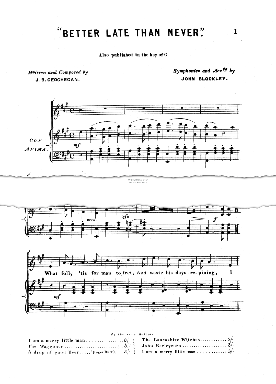 Produktgalerie: Seite 1 von 1 Better Late Than Never, John Blockley, Gesang, Klavier