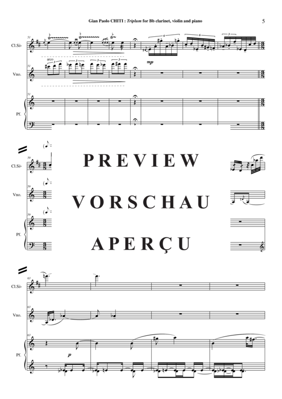 Product gallery: Page 6 of 21 Triplum , , (clarinet in Bb, violin + piano)