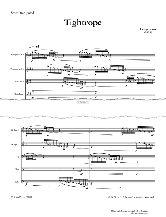 gallery: Tightrope, George Lewis, Quintett