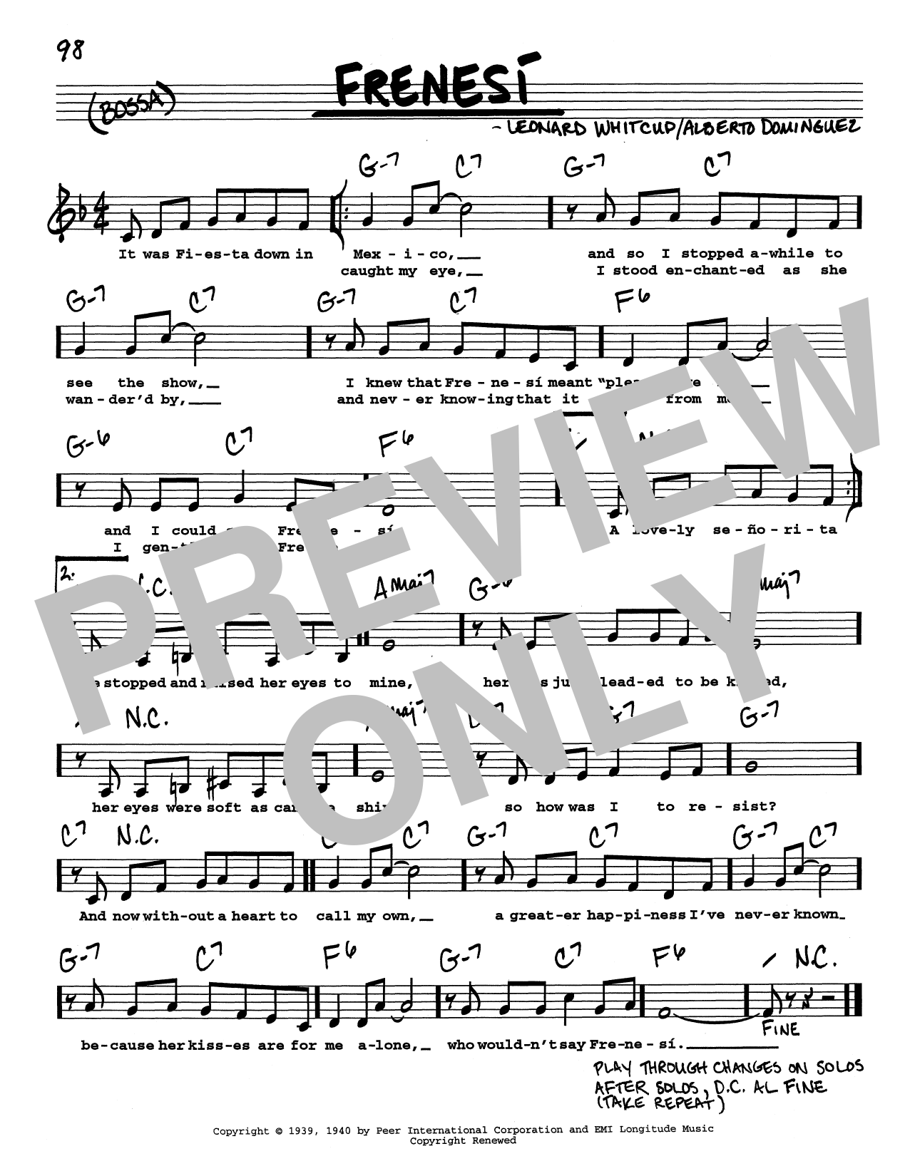 Produktbild zu: Frenesí (Low Voice)