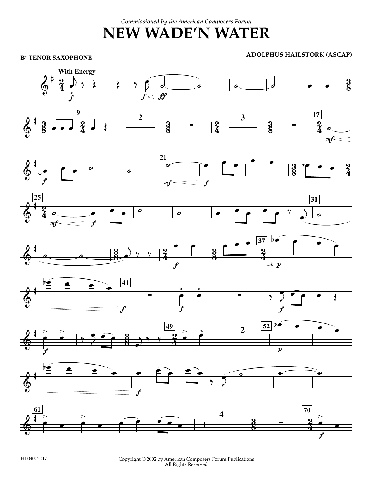 Produktbild zu: New Wade 'n Water - Bb Tenor Saxophone