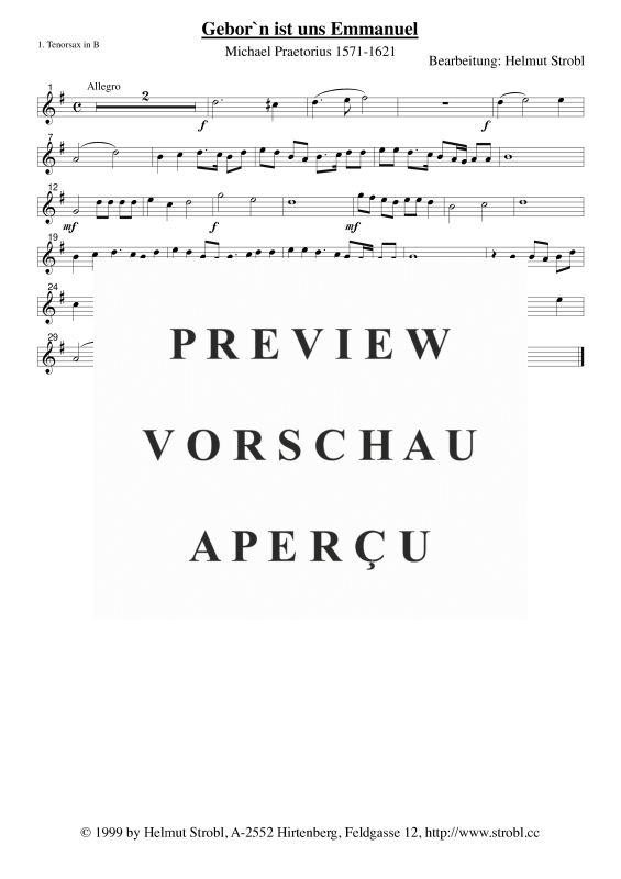 gallery: Geborn ist uns Emmanuel, , Saxophonquintett AATTB