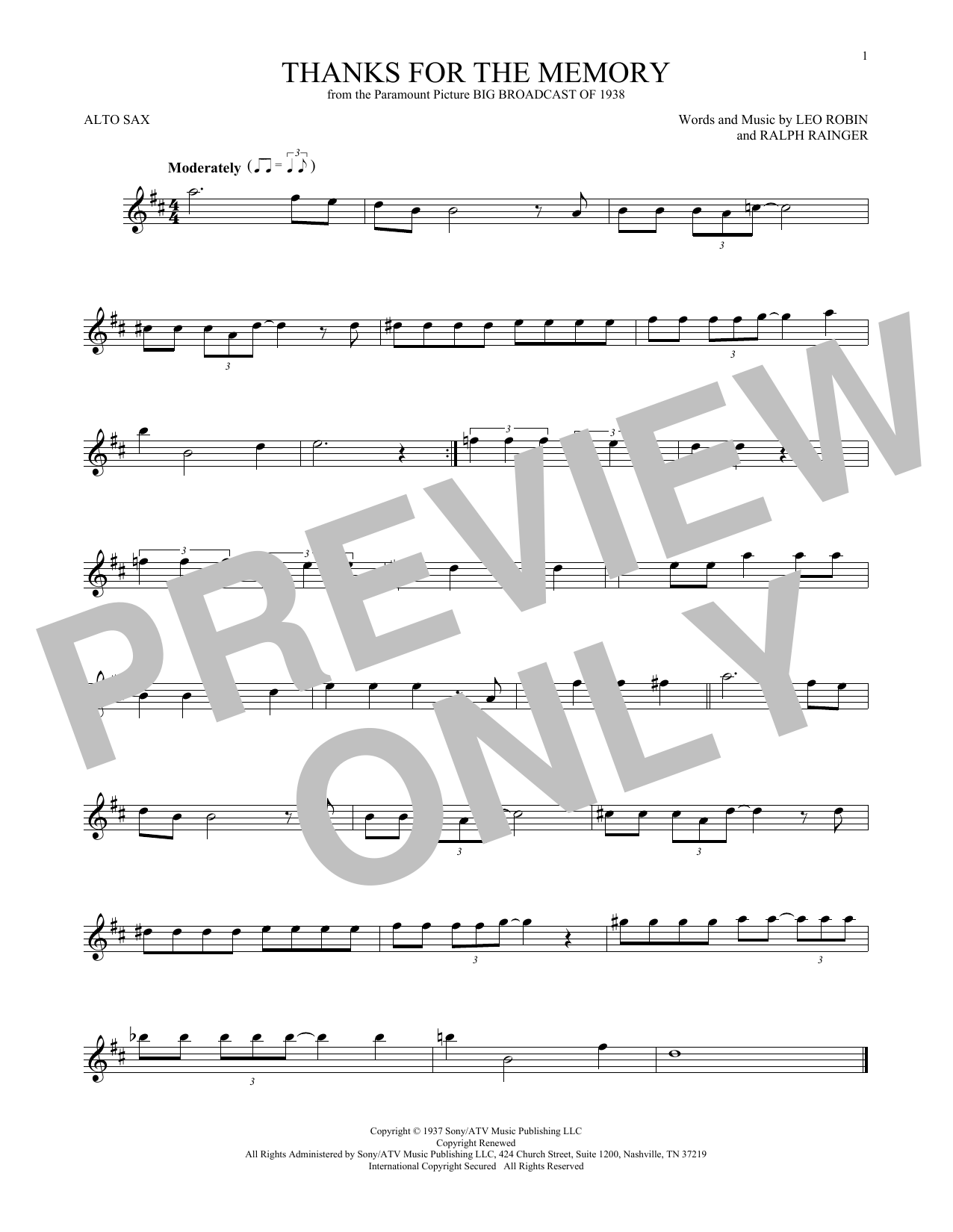 Product gallery: Page 1 of 1 Thanks For The Memory, Ralph Rainger