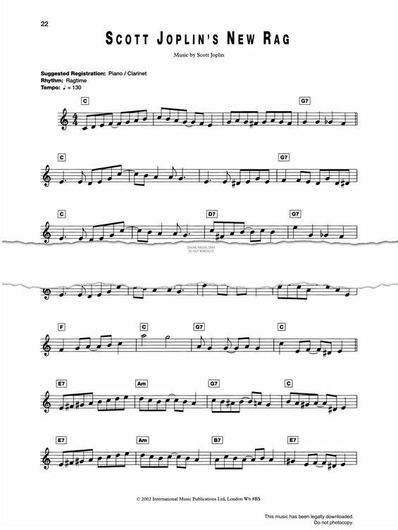 Produktgalerie: Seite 1 von 1 Scott Joplin's New Rag, Scott Joplin, Gitarre, Keyboard