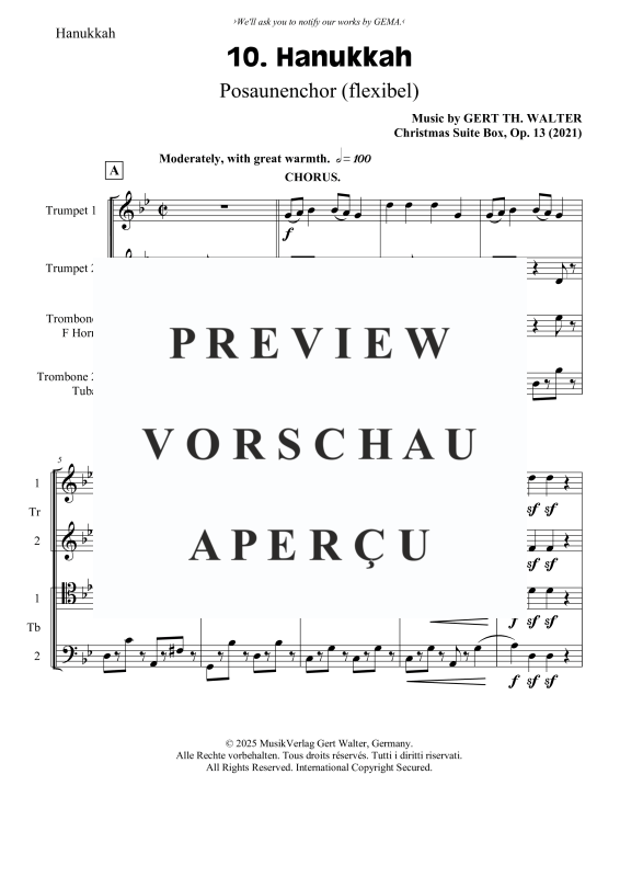 gallery: Hanukkah, , Posaunenchor - Flexible Besetzung