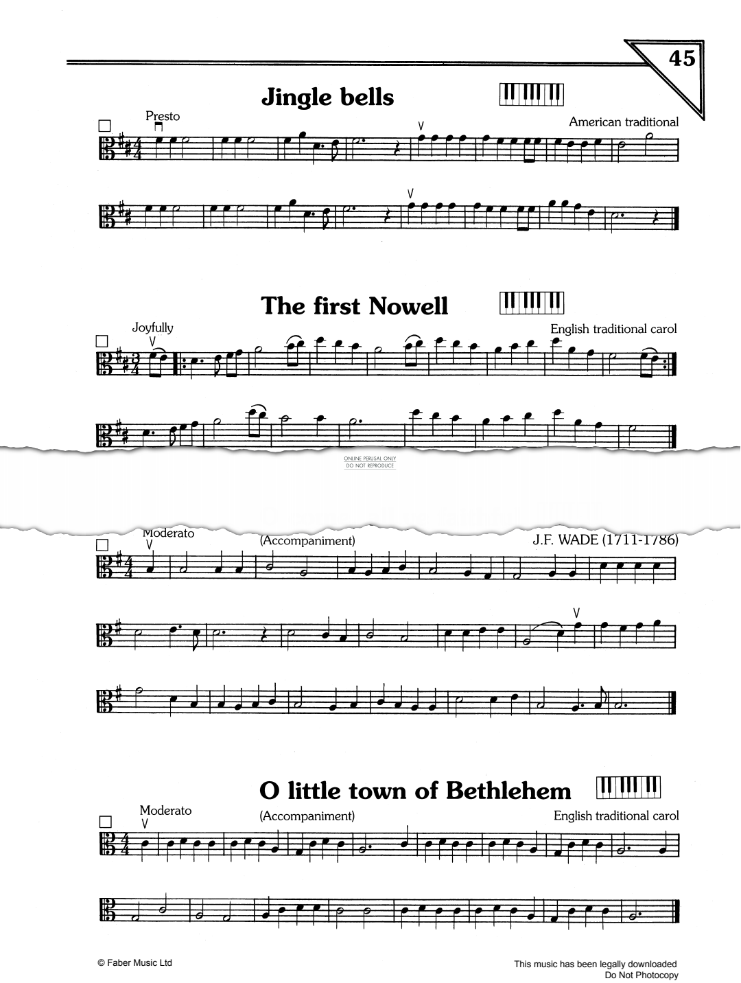 Product gallery: Page 1 of 1 Jingle Bells/The First Nowell/O Come All Ye Faithful/O Little Town Of Bethlehem, Traditional