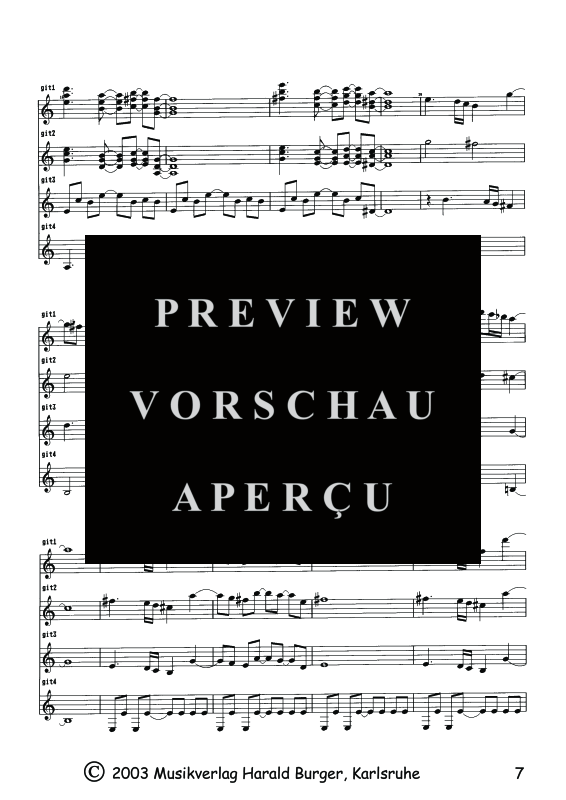 Produktgalerie: Seite 10 von 11 Concertino für 4 Gitarren, , Quartett Gitarre - Partitur