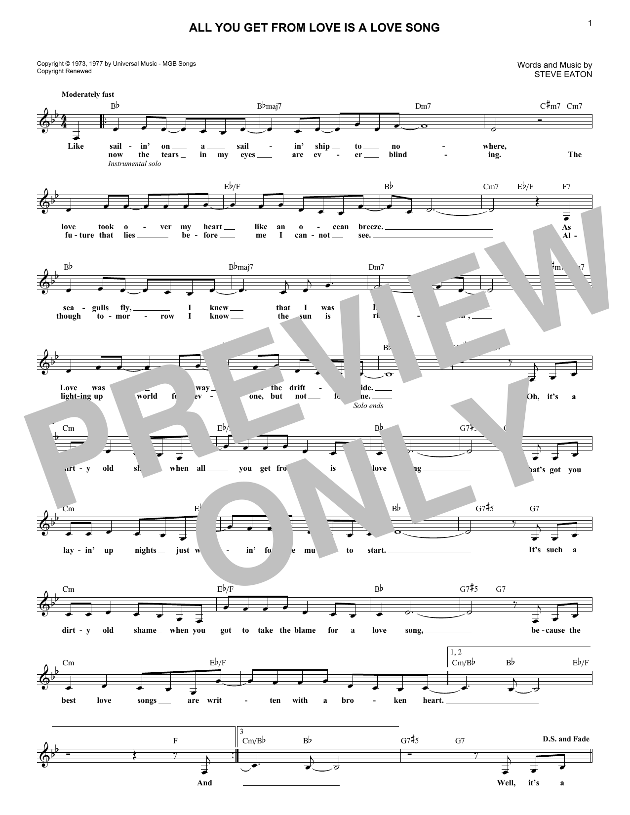 Produktbild zu: All You Get From Love Is A Love Song