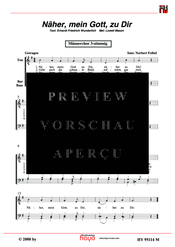 Product picture to: Näher, mein Gott, zu dirLowell Mason