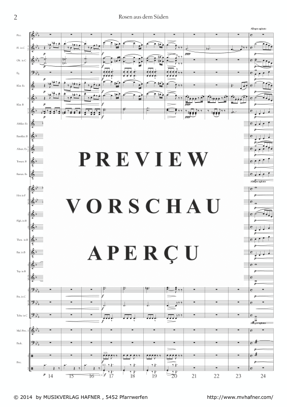 Product gallery: Page 7 of 11 Rosen aus dem Süden, , (large wind orchestra)