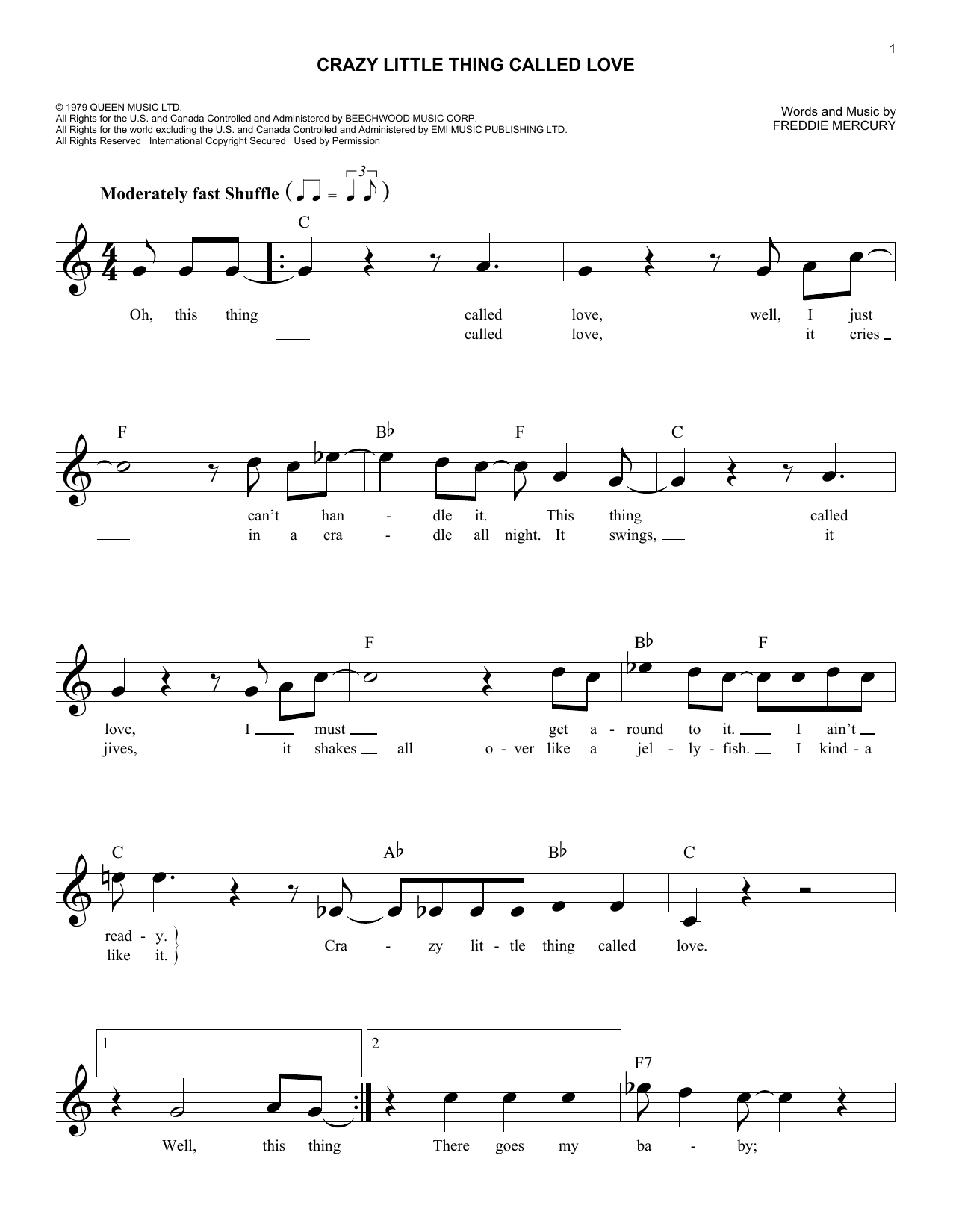 Produktbild zu: Crazy Little Thing Called Love