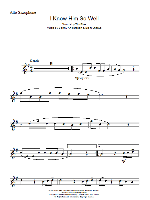 Produktbild zu: I Know Him So Well (from Chess)