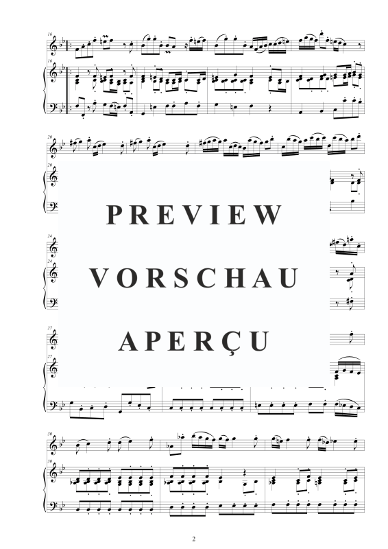 Produktgalerie: Seite 3 von 11 Flöten Sonate in B-Dur, , Flöte und Cembalo