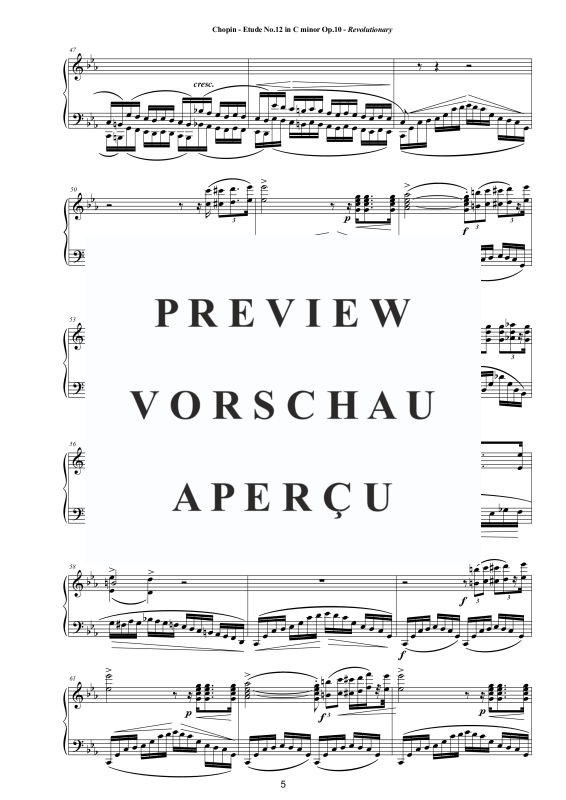 Produktgalerie: Seite 6 von 8 Etüde Nr. 12 c-Moll Op. 10 - Revolutionsetüde, , Klavier Solo
