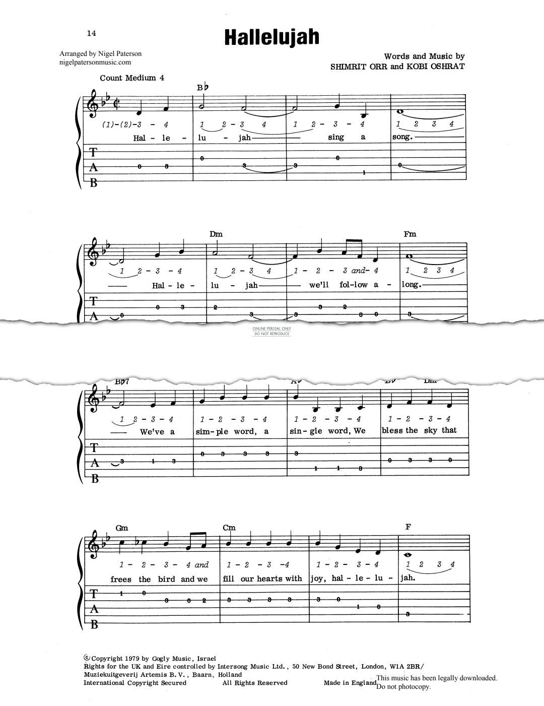 Product gallery: Page 1 of 1 Hallelujah, Shimrit Or