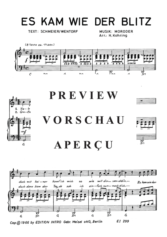 Produktgalerie: Seite 4 von 4 Es kam wie der Blitz, Holm, 	Michael, Klavier und Gesang