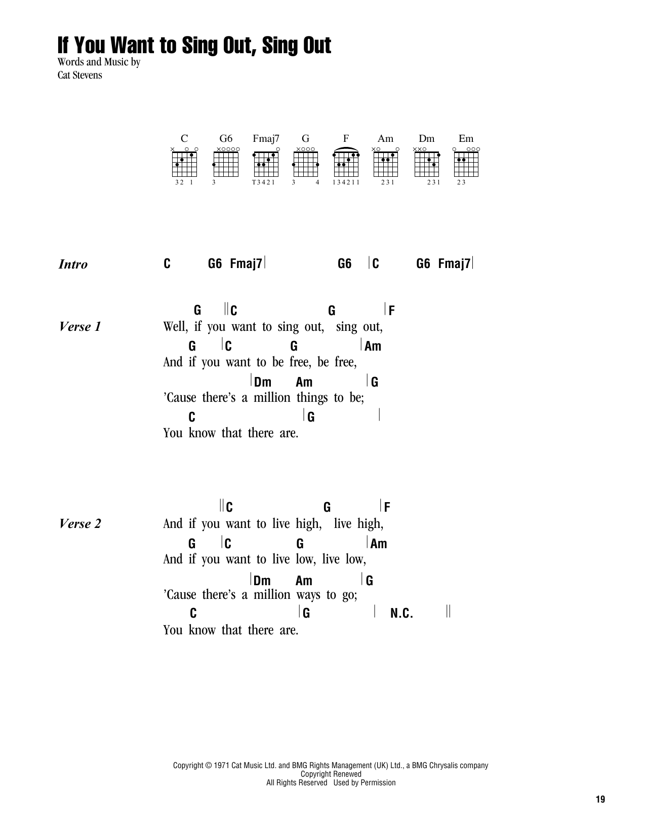 Produktgalerie: Seite 1 von 1 If You Want To Sing Out, Sing Out, Cat Stevens, Gitarre