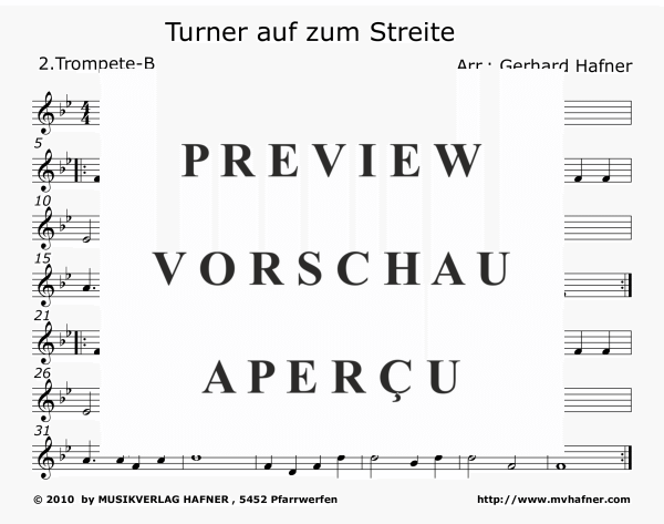 Produktgalerie: Seite 6 von 11 Turner auf zum Streite, , (Blechbläserquartett)