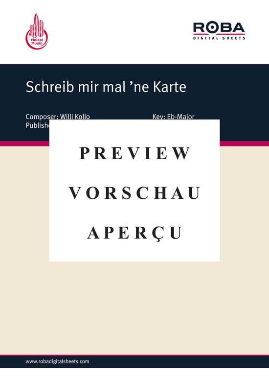Produktgalerie: Seite 2 von 4 Schreib mir mal ne Karte, 	, Klavier und Gesang