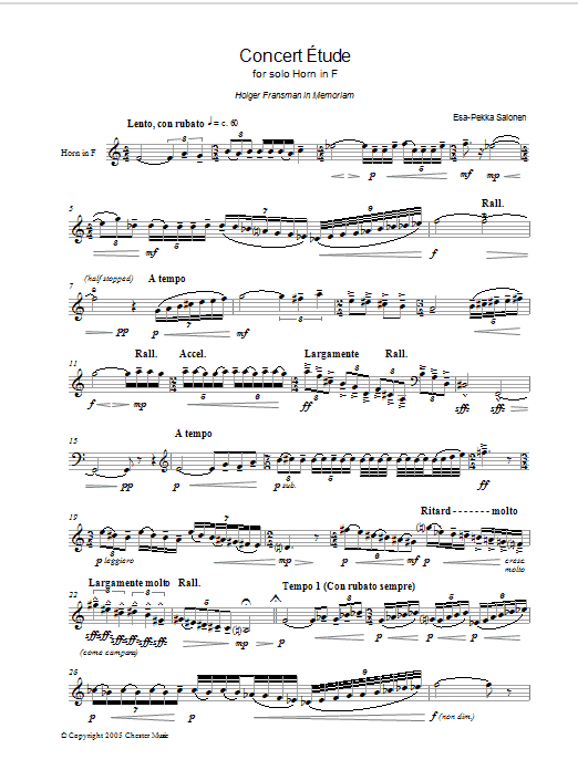 Produktbild zu: Concert Etude For Solo Horn In F