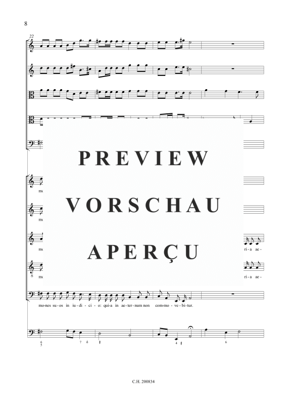 gallery: Beatus vir, qui timet Dominum (Psalm 111), , (Gemischtes Ensemble 5 Vokalstimmen, 2 Violinen, 2 Violen, Violone und BC)