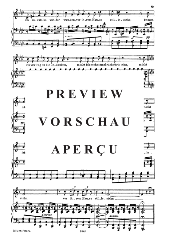 Product gallery: Page 5 of 5 Rückblick D.911-8 (Winterreise), , Medium Voice and Piano