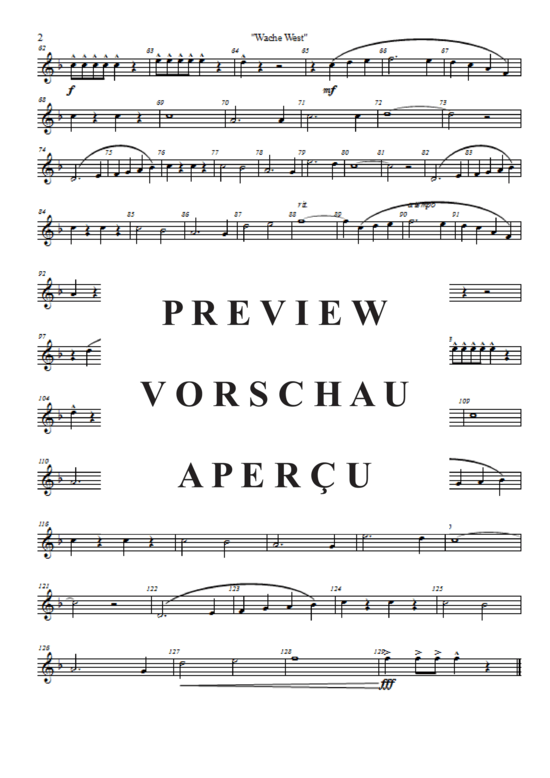 Produktgalerie: Seite 15 von 21 Wache West , , (Blechbläserquintett + Trillerpfeife, Schlagzeug)
