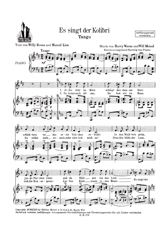 Produktbild zu: Es singt der Kolibri